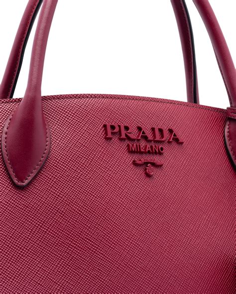 borsa prada monochrome in pelle saffiano|prada saffiano leather bags.